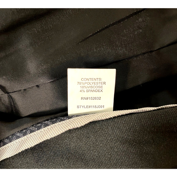 Peace of Cloth Gray Blue Patterned Single Button Stretch Casual Blazer Size 8 - Picture 9 of 9